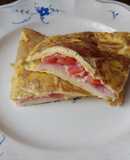 Omelette de jamón y queso