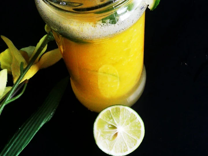 Easy Way Make Sweet and tangy mango Lemonade🍹jar the  Makes Drooling Appealing