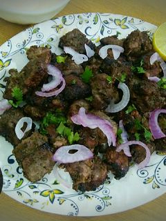 A picture of Beef tikka boti.