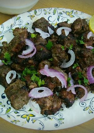 A picture of Beef tikka boti.