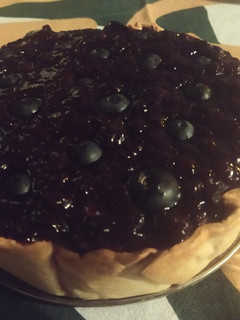 Una foto de Tarta de queso con arándanos