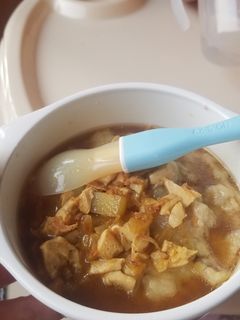 Foto resep Mpasi 9+ Nasi tim Semur Tahu Kentang