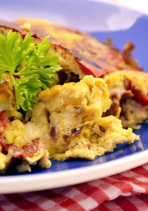 Zöldséges omlett (frittata) recept fotója