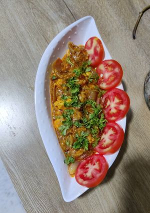 A picture of Paneer do pyaaza.