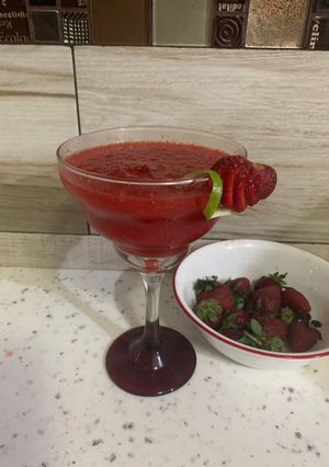 Una foto de Margarita en frape de fresa