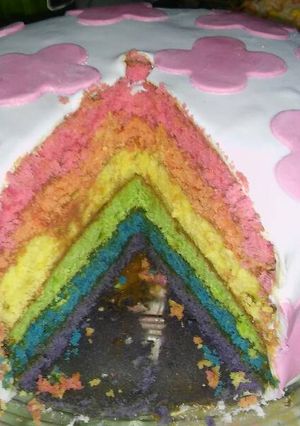 Una foto de Torta arcoiris