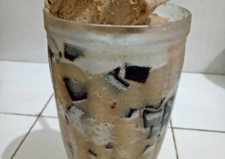Chocolate Cincau Float