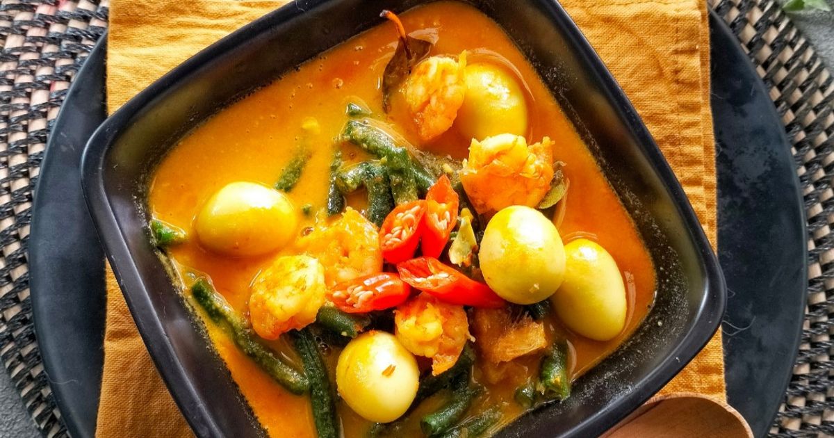Gulai kacang panjang telur puyuh