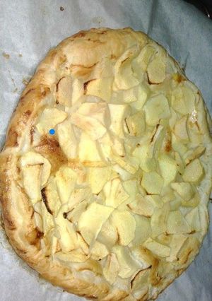 Una foto de Hojaldre de manzana veloz