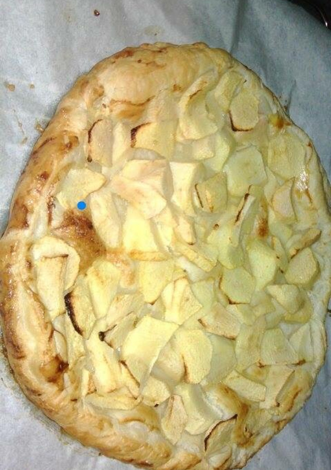 Una foto de Hojaldre de manzana veloz 