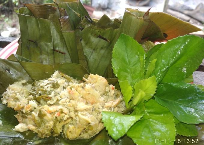 Resep 42. Botok Udang Sungai Daun Luntas Tahu, Bisa Manjain Lidah