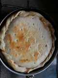 Tarta de pollo con champiñones