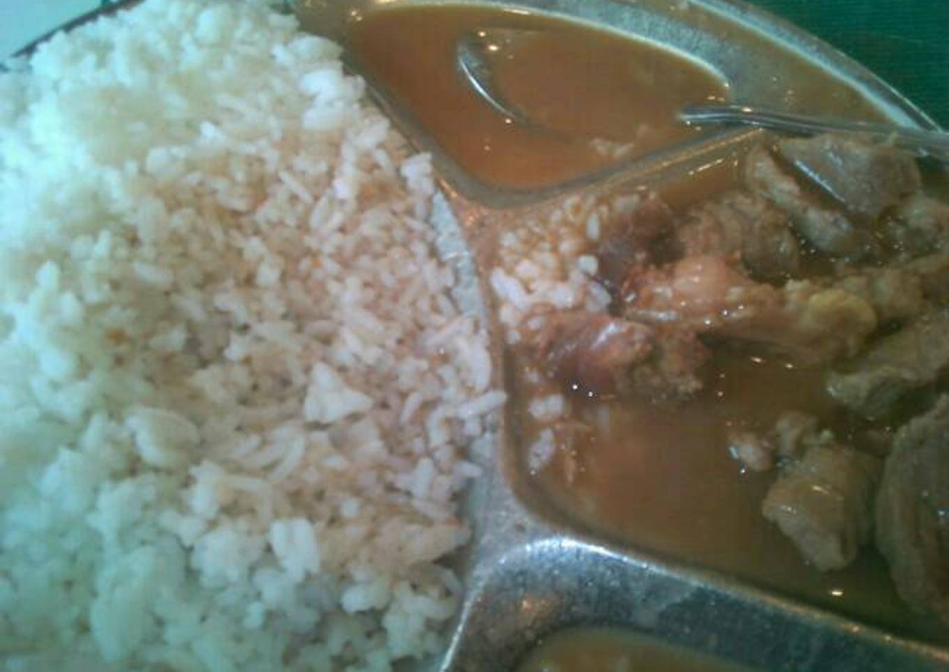 Beef stew and rice