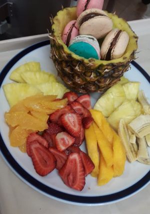 Una foto de Fruta cortada diferente