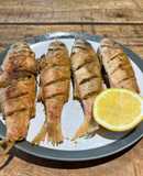 Deep fried red mullet