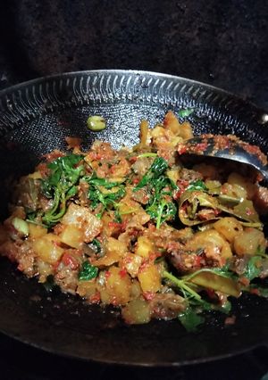 Foto resep Balado kentang paru