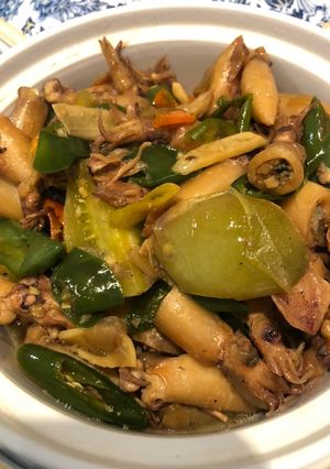 Foto resep Cumi Asin Cabe Ijo Pedas Manis