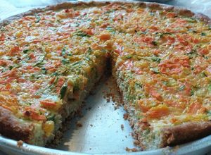 Una foto de 🍜 Tarta de vegetales🍜, sin queso, sin crema doble