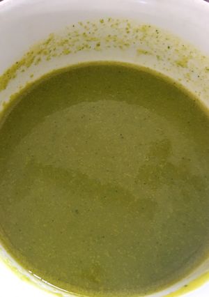 Hình của món Súp bí đỏ+ bông cải (chay).