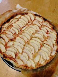 Una foto de Tarta de manzana y miel