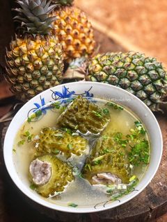 Hình của món Canh Khổ Qua Nhồi Chả Cá.