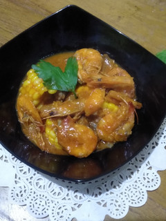 Foto resep Udang & kerang kupas saos padang