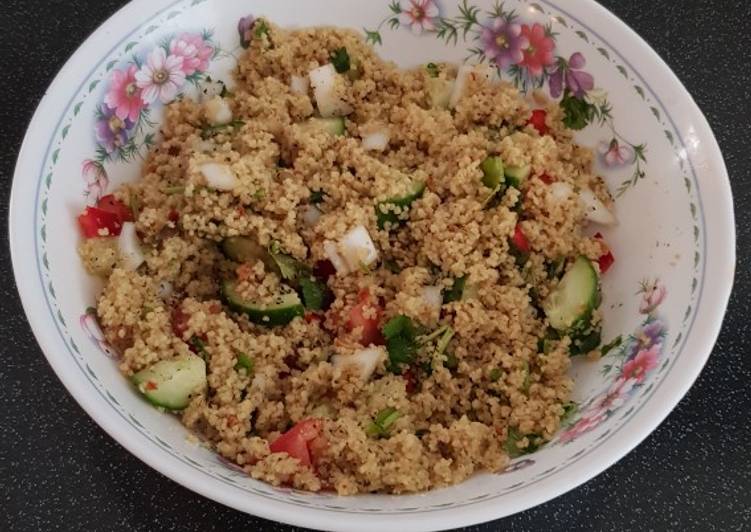 Steps to Prepare Super Quick Homemade Spicy couscous salad