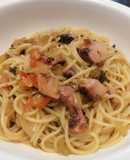 Spaguettis con Pulpo