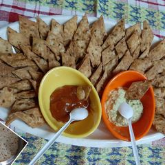 A picture of Left over spicy roti savoury snacks for any time.