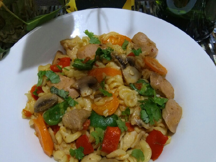 Anti Ribet, Bikin Fusilli Chicken Garlic Mushroom Ekonomis Untuk Jualan