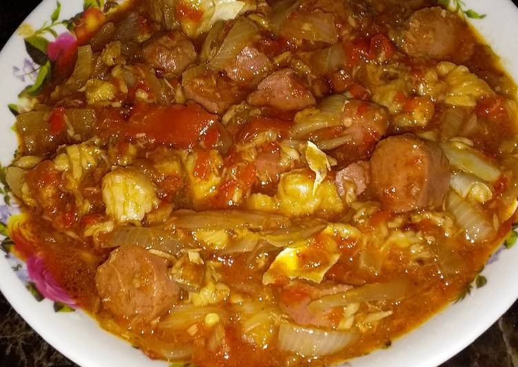 Recipe of Appetizing Fish and sausage sauce | Easy Recipe For One