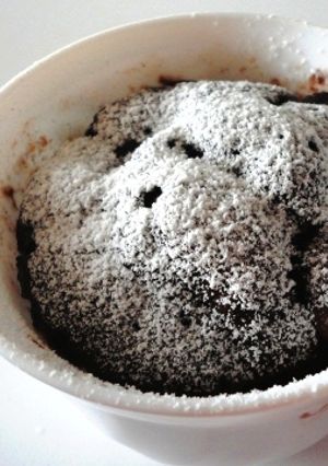 A picture of The 5min Chocolate Mug Cake - Microwave recipe.