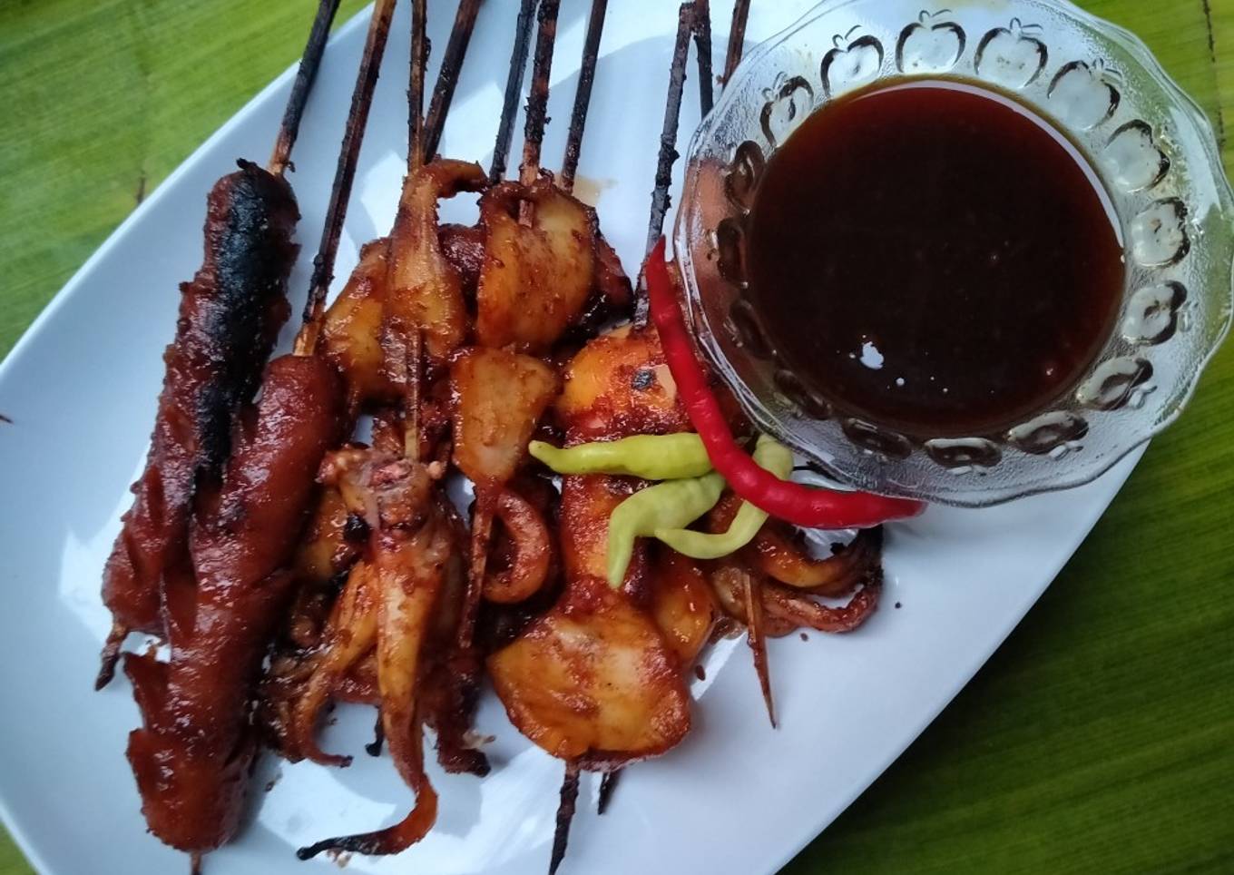 Cumi & Sosis Bakar Saos Madu