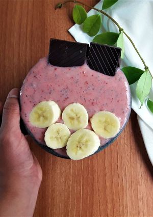 Una foto de Smoothie de Fresa y plátano