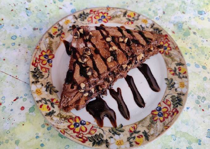 Eggless chocolate waffles (Dessert)