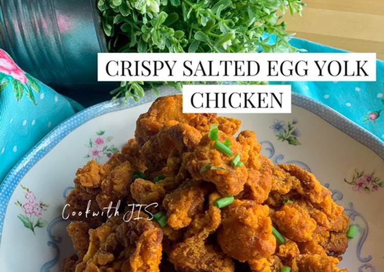Langkah Mudah untuk Membuat Crispy Salted Egg Yolk Chicken (ayam goreng telur asin) ala korea Anti Gagal