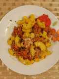 Fideos con Salchicha Huachana