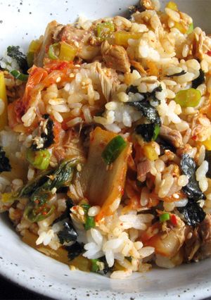 A picture of ‘Kimu-Taku’ Mackerel Mazegohan.