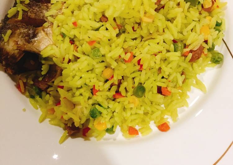 Steps to Prepare Quick Fried rice and chicken