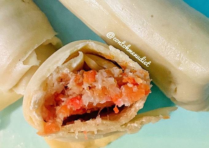 Ini dia! Cara praktis memasak Kulit lumpia sehat kukus no grains no teflon yang sempurna