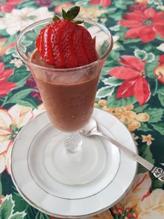 Una foto de Mousse de chocolate