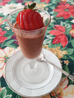 Una foto de Mousse de chocolate