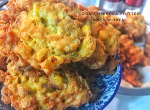 Foto resep Corn Chickpeas fritters / empal jagung kacang Arab