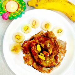 A picture of Banana Poha Jaggery Pancakes.