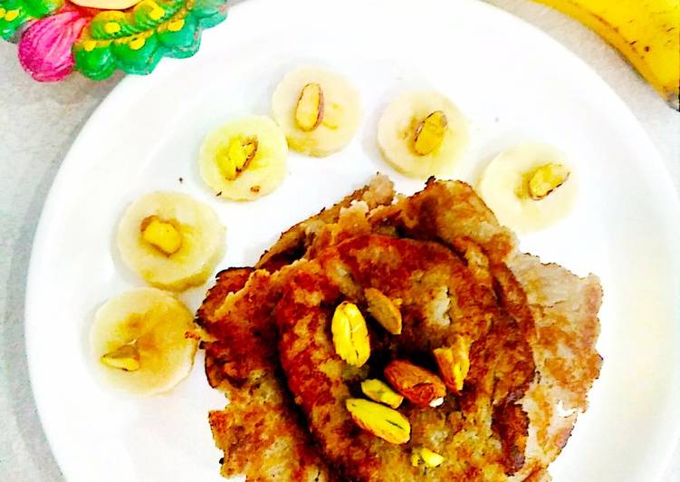 Banana Poha Jaggery Pancakes