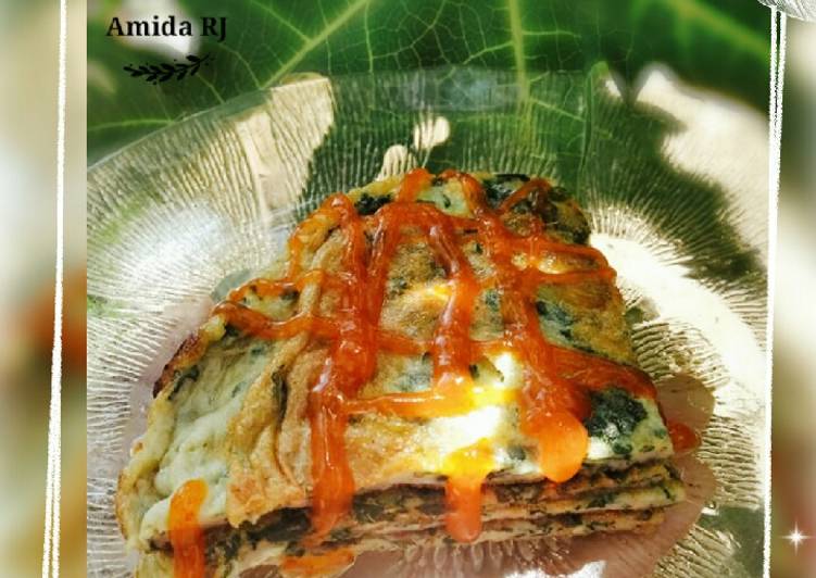 Spinach Omelette (Telur Dadar Bayam)