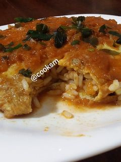 صورة لوصفة فطيرة البيض بالأرز والتونة