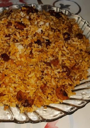 عکسی از دستور میگو پلو با شوید