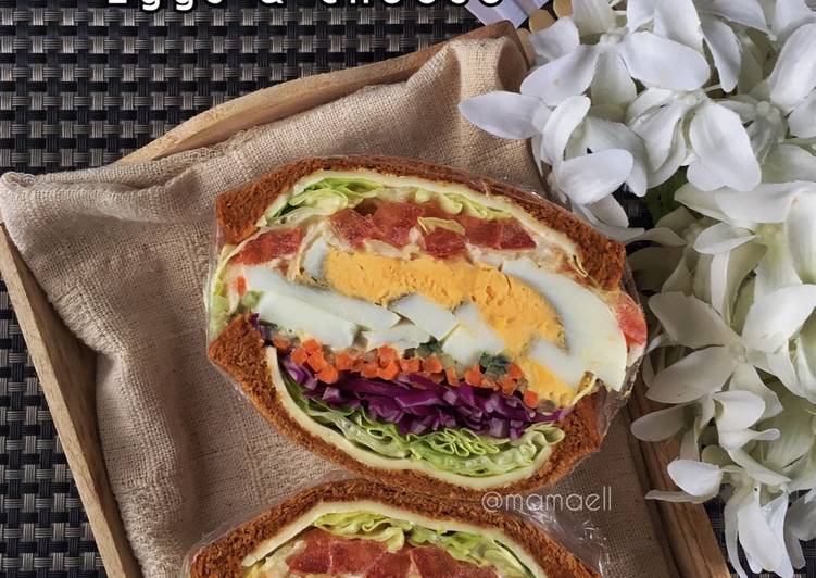 Arahan Memasak Wanpaku Sandwich mamaell : Egg &amp; cheese yang Bergizi