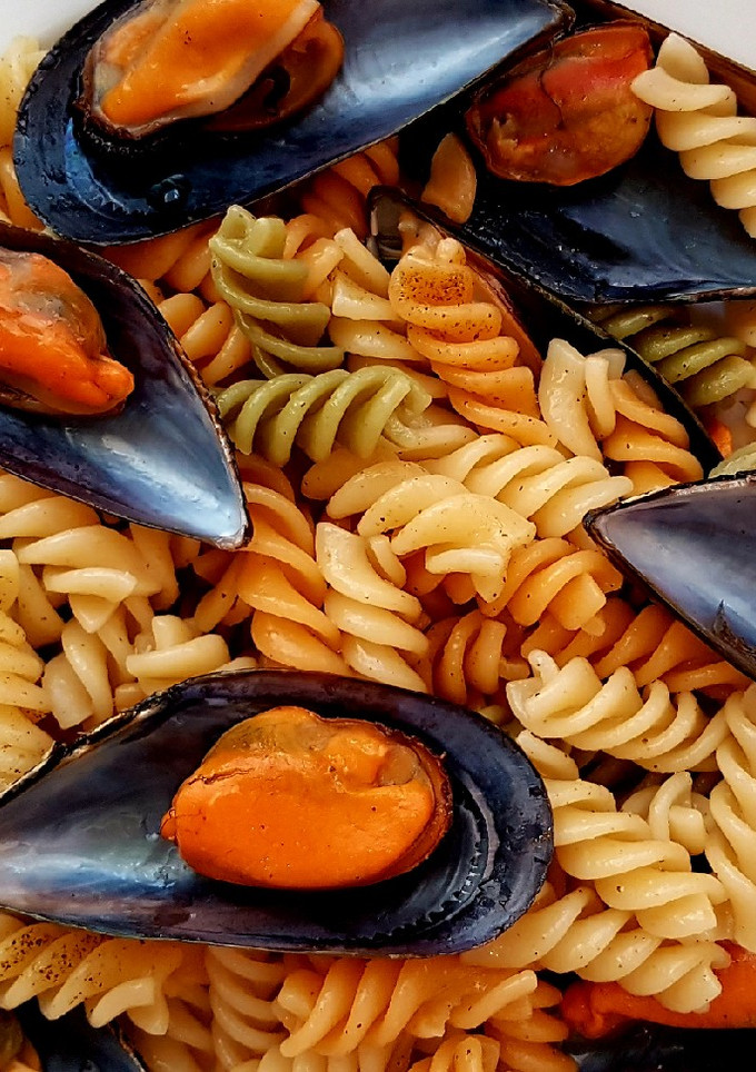 Una foto de Espirales con mejillones